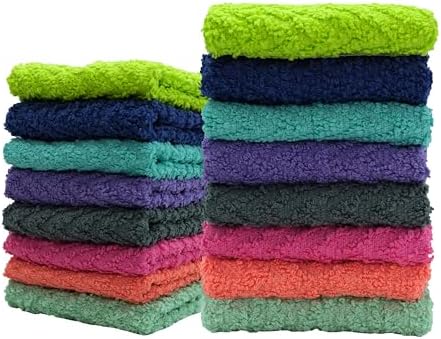 ZSUPERIA Zigzag Washcloth Set 16pc 12x12