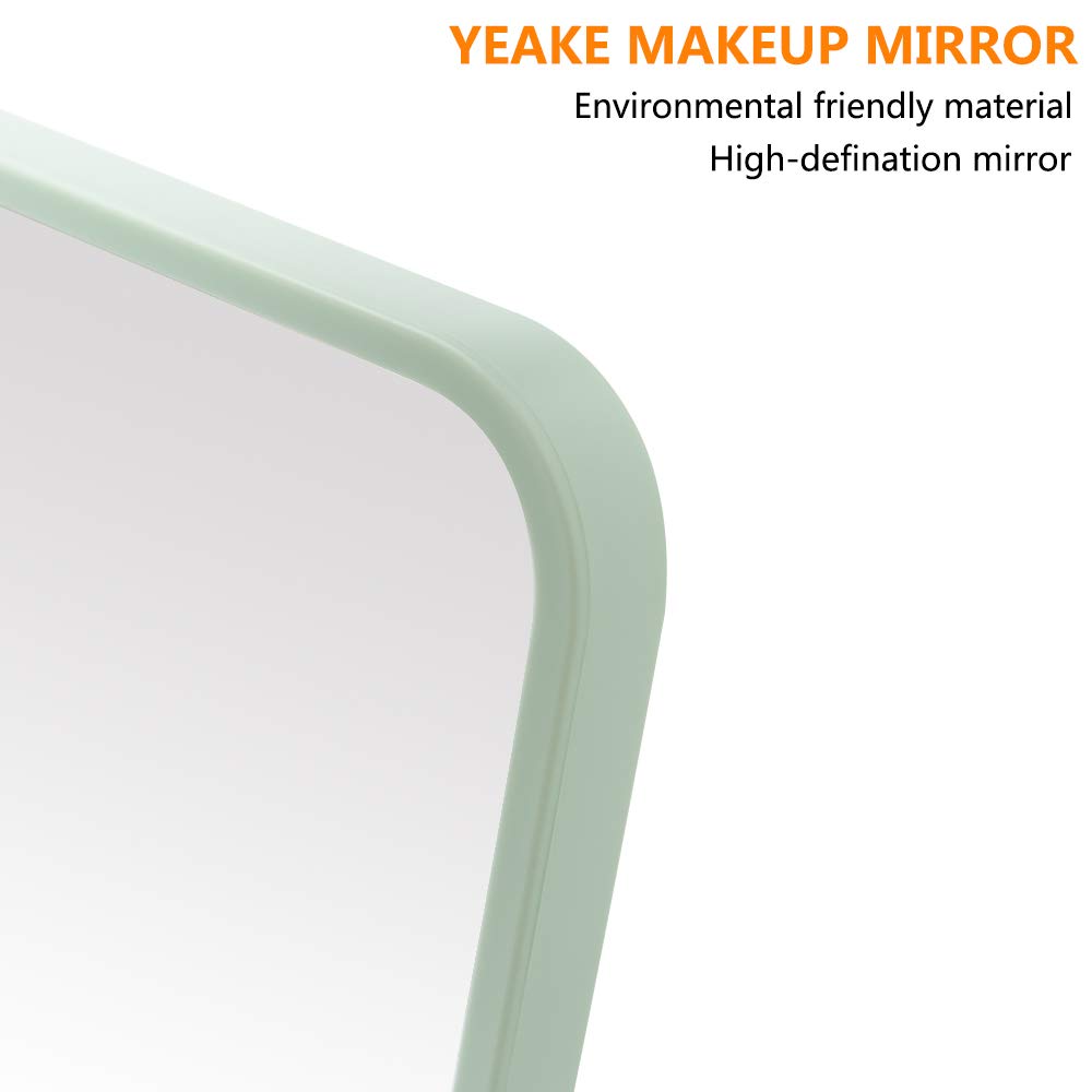 YEAKE 8 Inch Portable Folding Makeup Mirror with Metal Stand Gray