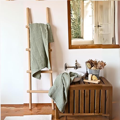 Viva Maison Waffle Bath Towel Set Soft Lightweight Luxurious