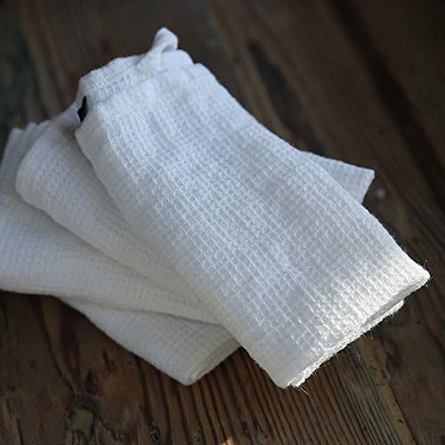 LinenMe Wash Cloths x4 12x12 Inch Optical White
