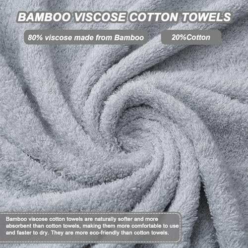 Aibaser Bath Towels 6 Pack Ultra Absorbent