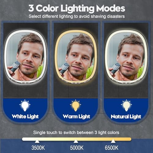 Fog-Free LED Shower Mirror Adjustable LED Shaving Mirror
