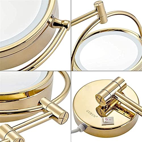 DEIHGE Gold Wall-Mounted Makeup Mirror