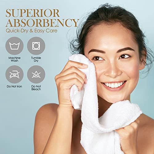 Elaine Karen 13x13 White Cotton Washcloth Set