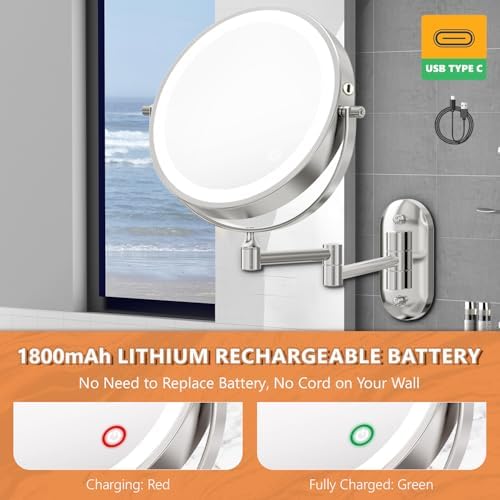 Flip-Flop Magnifying Makeup Mirror