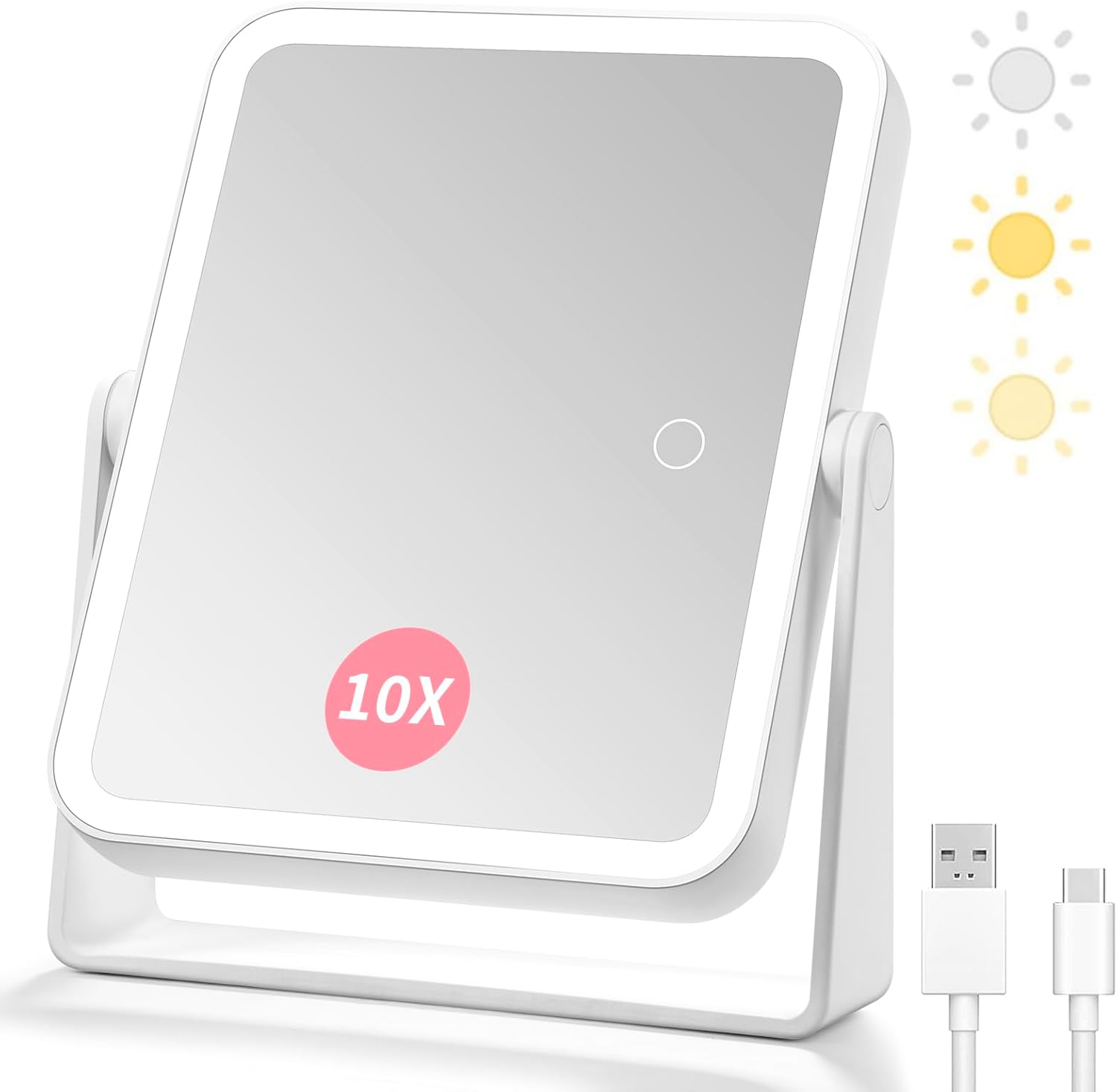 Travel Makeup Mirror with 10X Magnification