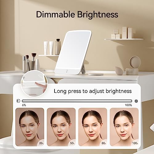 POPLIZZ 11x8 LED Makeup Mirror Travel Size