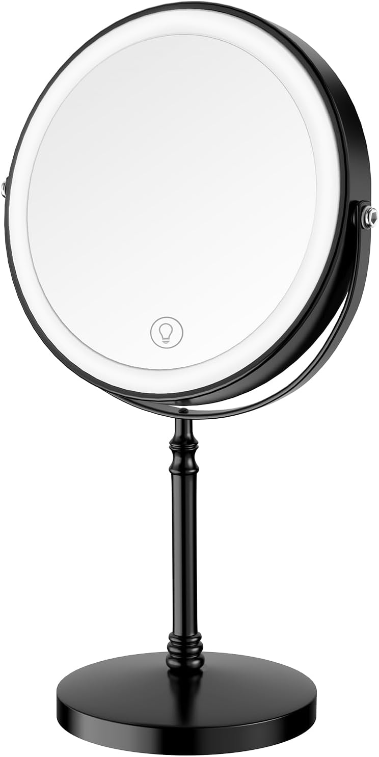 Adjustable Makeup Mirror with Light Rotation