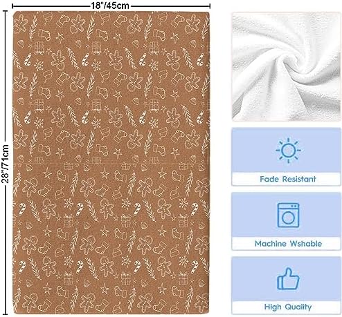 Gingerbread Man Christmas Kitchen Towels 18x28 inch Durable Soft Absorbent
