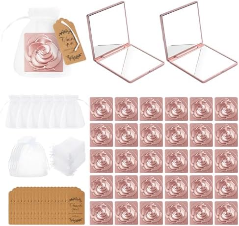 Exquisite Compact Rose Mirrors Party Favor Set