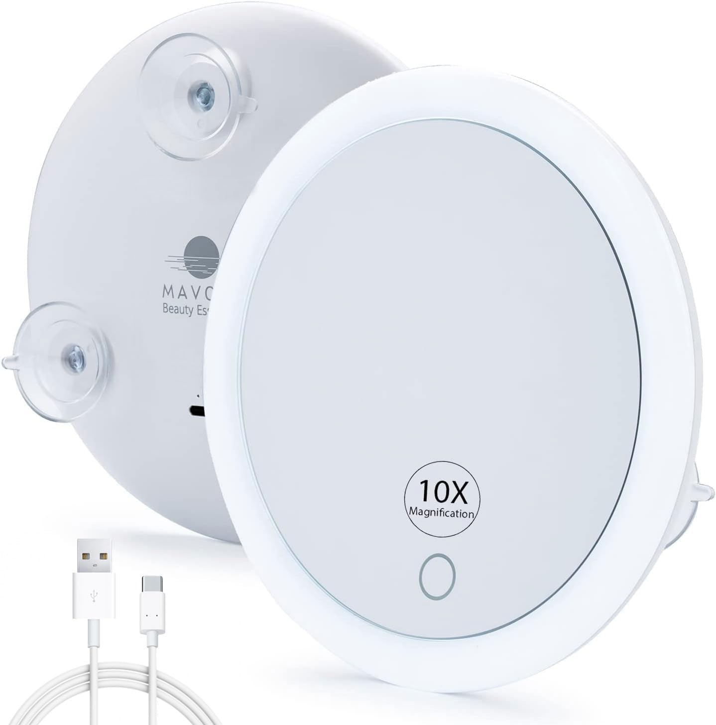 10X Magnifying Mirror LED Light Compact Design