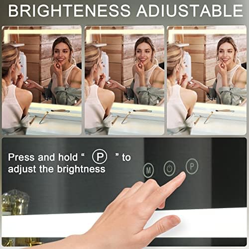 Sucedey 23x18 Inch Makeup Mirror with Lights and USB Charging