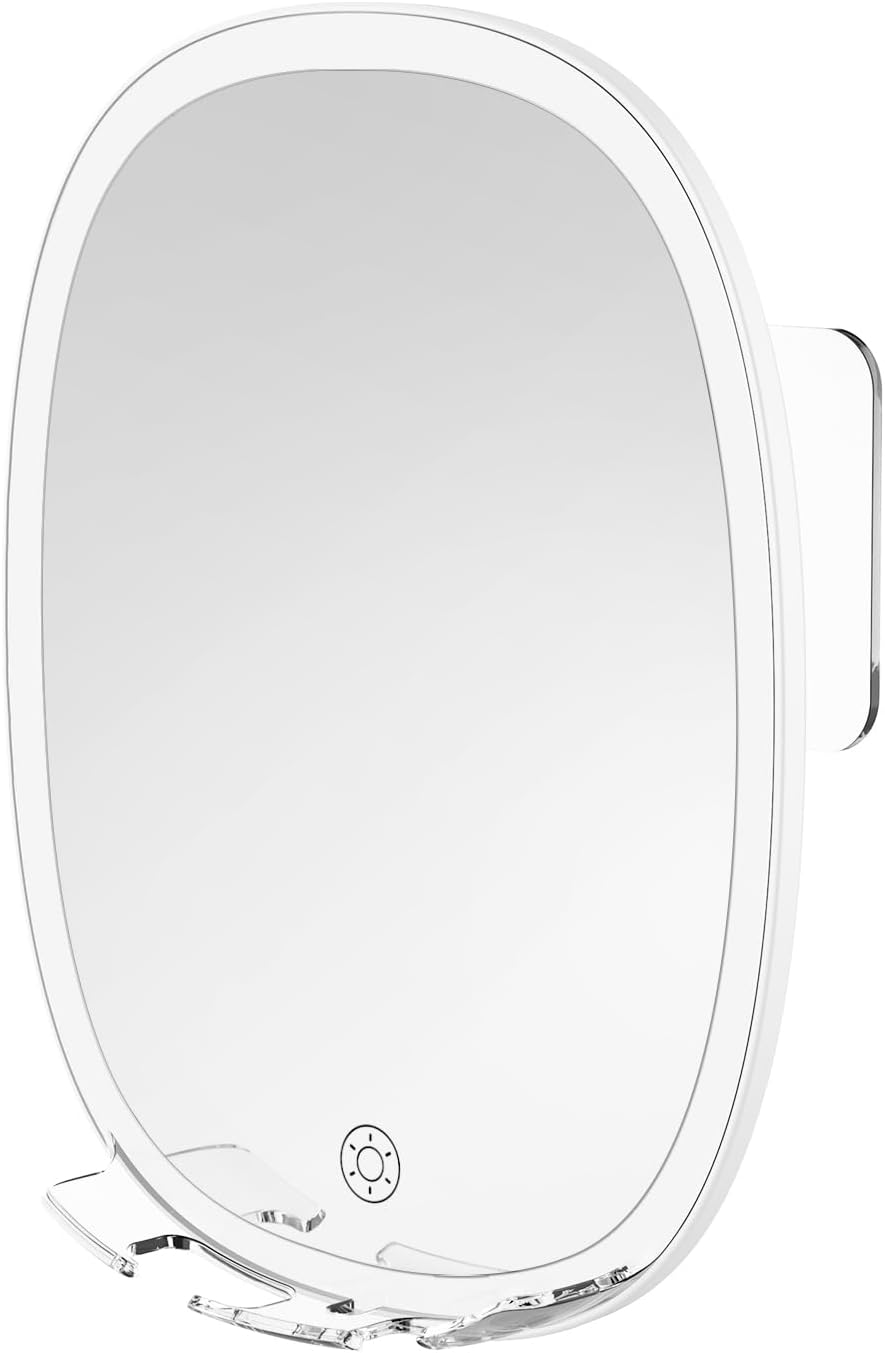 Fog-Free LED-Lit Shower Mirror
