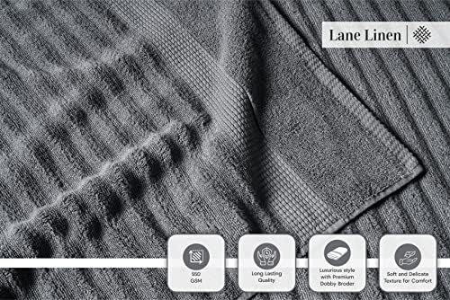 Luxury 6-Piece Bath Towel Set - Soft Absorbent Durable Space grey