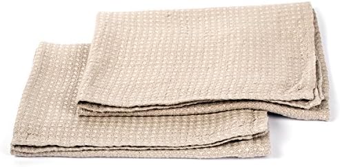 LinenMe Linen Washed Wafer Hand and Guest Towels 17x28-inch Set of 2