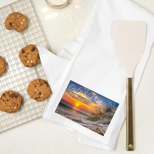 Lantern Press Sunset Beach Cotton Towel