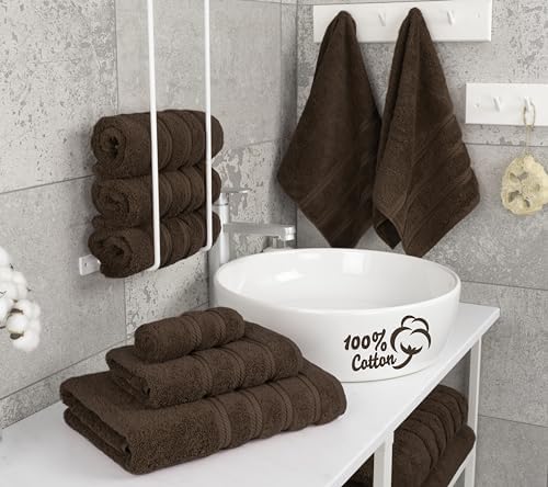 American Soft Linen Luxury 6-Piece Towel Set Soft Turkish Washcloths