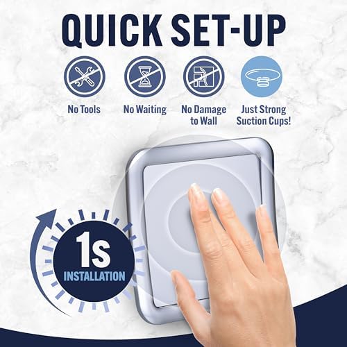 MirrorVana Travel Shower Mirror - Small Chromed Anti-Fog with suction cups