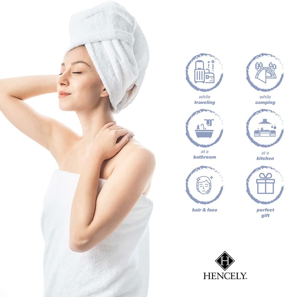 Hencely Luxury Bath Sheet Set 2 x 35x64 Inch Perfect Cotton Towels
