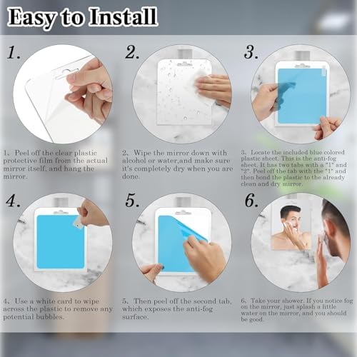 Stianiiie Anti-Fog Mirror Crystal Clarity and Smooth Grooming