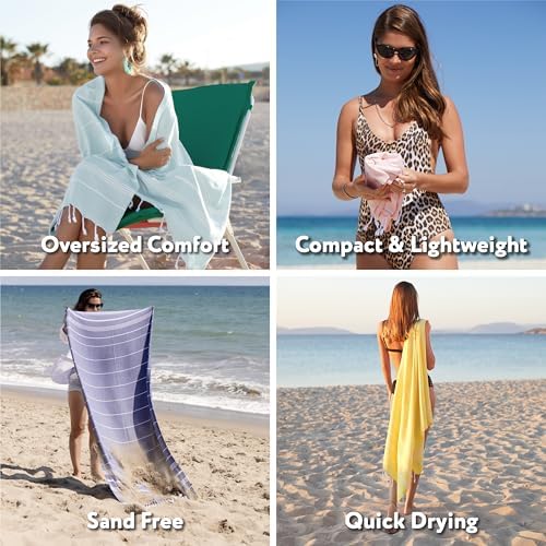 Eventually Dry Turkish Cotton Beach Towel for Eco-Friendly Living