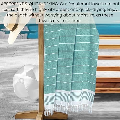 Cote De Amor 100 Cotton Beach Towels Set of 2 Extra Large
