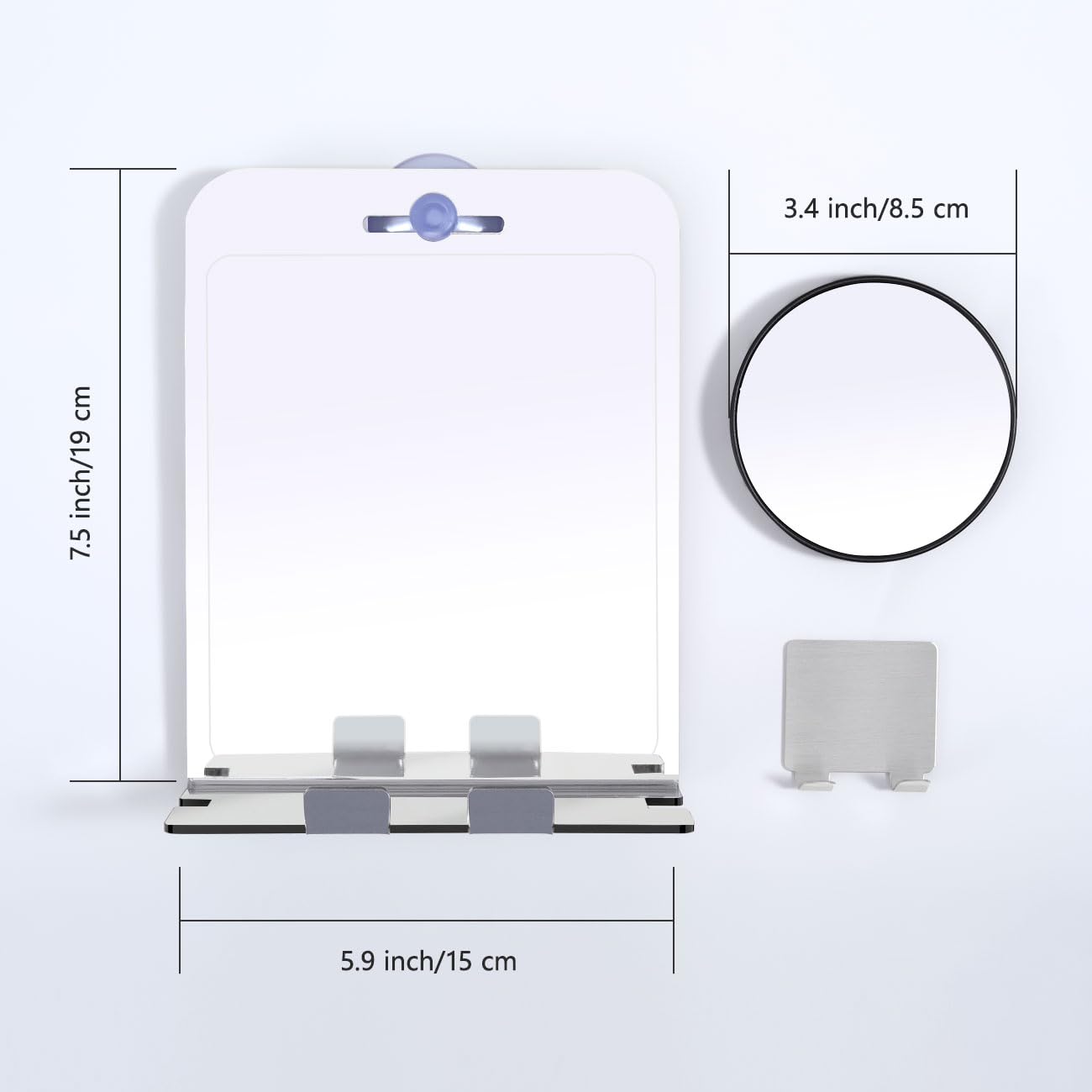 Shinova Shower Mirror - Fogless with 5X Magnifier