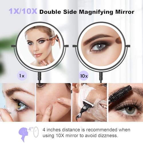 FASCINATE Wall-Mounted Reusable 8-10x Magnifying Mirror