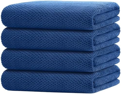 HOMEXCEL 4-Piece Bath Towels Luxurious Microfiber Set
