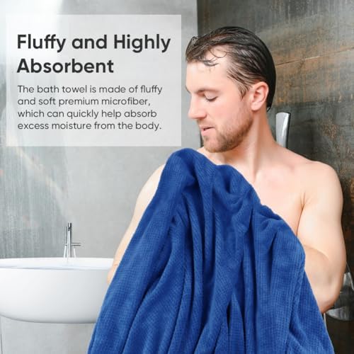 HOMEXCEL 4-Piece Bath Towels Luxurious Microfiber Set