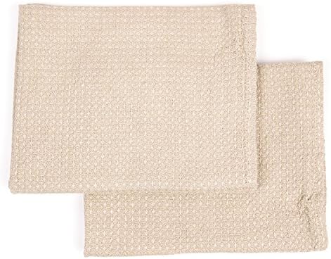 LinenMe Linen Washed Wafer Hand and Guest Towels 17x28-inch Set of 2