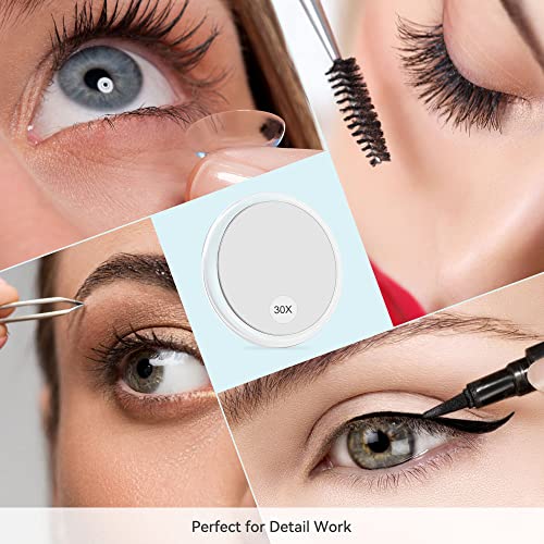 30X Magnifying Mirror for Eyebrows Makeup with Suction Cups