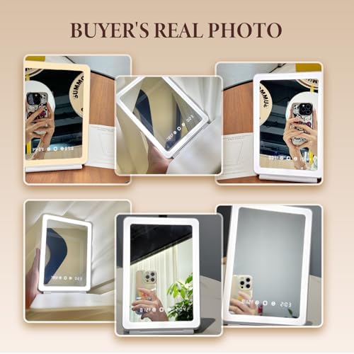 Zemmys Foldable Travel Makeup Mirror with 75 Electric Display