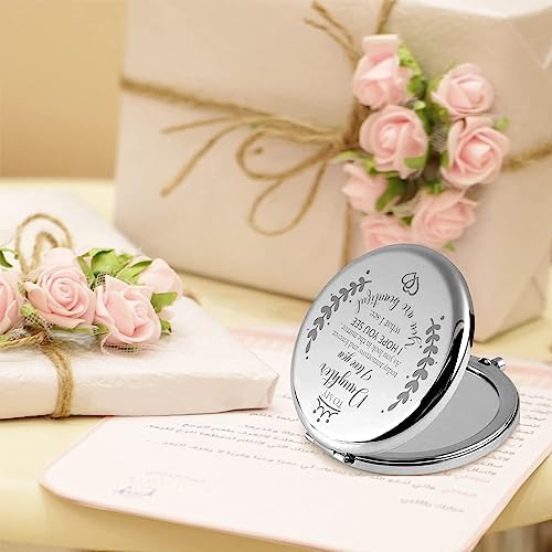 Soulpetals Daughter Compact Mirror Engraved Makeup Mirror for Daughter Perfect for Momsgift