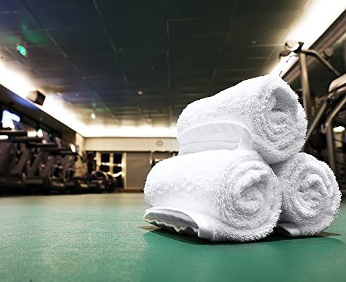 Utopia 24-Pack White Cotton Washcloths for Home Gym