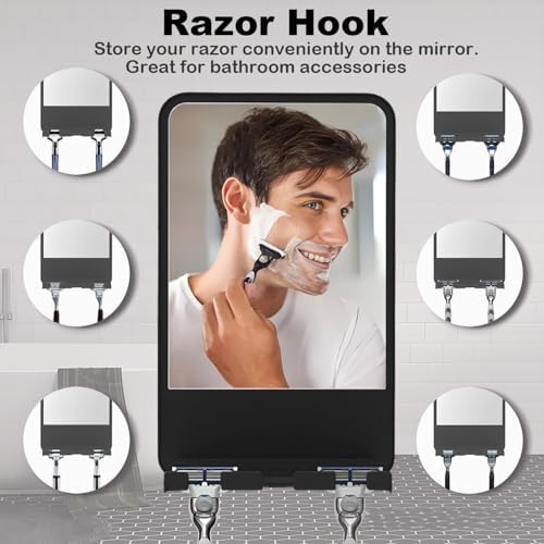 Fogless Shower Mirror with Storage