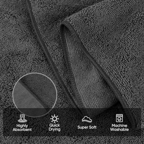 HOMEXCEL Grey Hand Towels