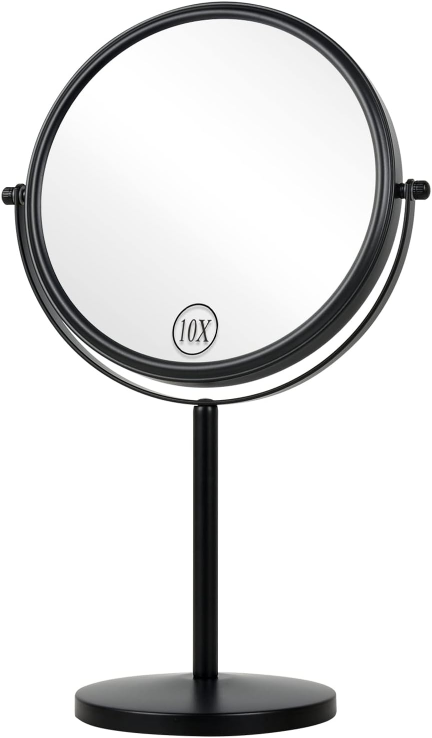 ALHAKIN 10x Magnifying Makeup Mirror - Swivel with Stable Base