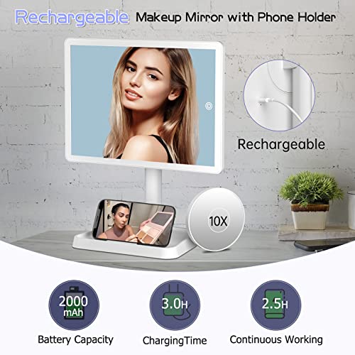 Precision Makeup Mirror with 96 Bright LEDs Compact Design