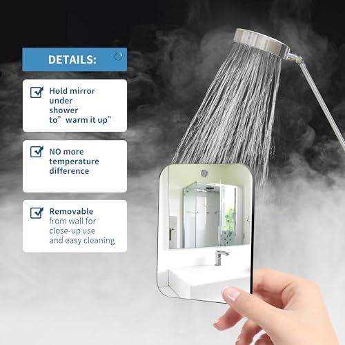 Unbreakable Portable Shower Mirror for Shaving - Large 108x78 Inch