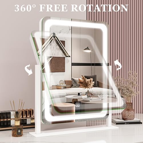 Stylish Compact Vanity Mirror with Smart Lights for Makeup and Skincare