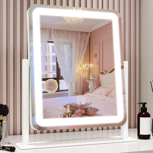 Stylish Compact Vanity Mirror with Smart Lights for Makeup and Skincare
