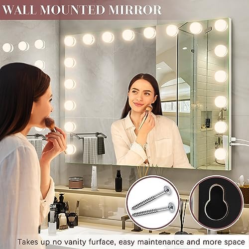 Hollywood Vanity Mirror - 32x24 with 18 Light Modes