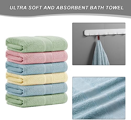 Aibaser Bath Towels 6 Pack Ultra Absorbent