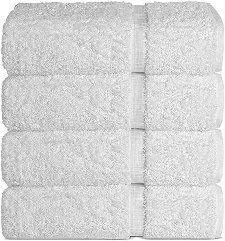Chakir Turkish Linens - Premium Cotton Bath Towels Set of 4 - Luxurious Experience
