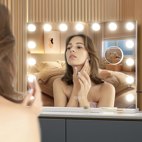 NUSVAN Vanity Mirror with 3 Lighting Modes Touch Control