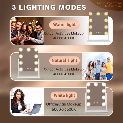 Hollywood Vanity Mirror with Lights - 10X Magnification Smart Touch Control