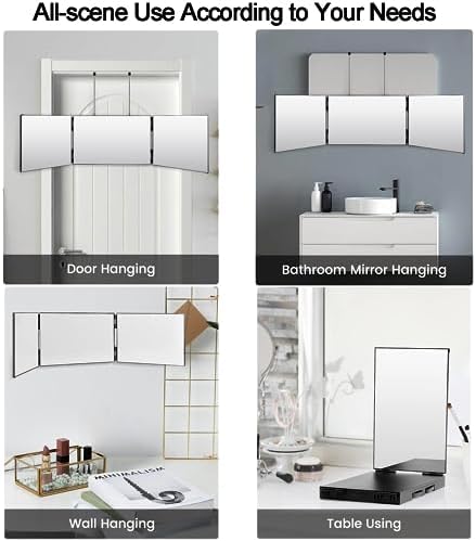Vanexiss 3-Way Trifold Mirror