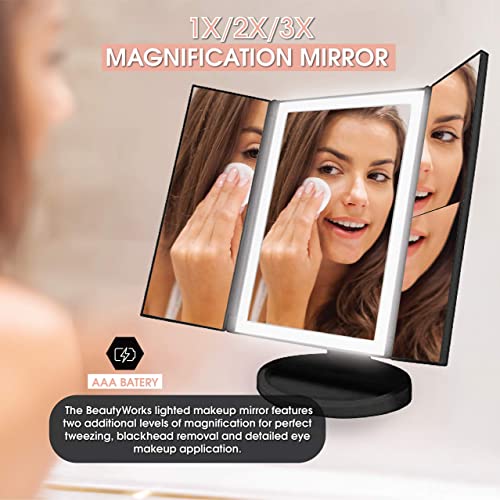 36 LED Touch-Screen Makeup Mirror with 123X Magnification