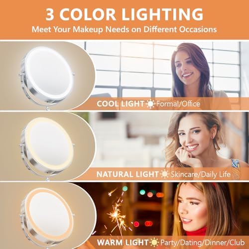 Flip-Flop Magnifying Makeup Mirror